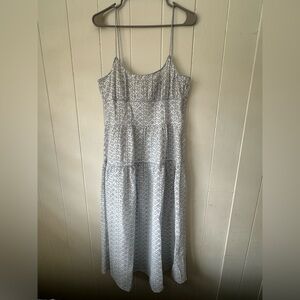 Doen Benoit Dress in Clearwater Eyelet midi light blue Size Large